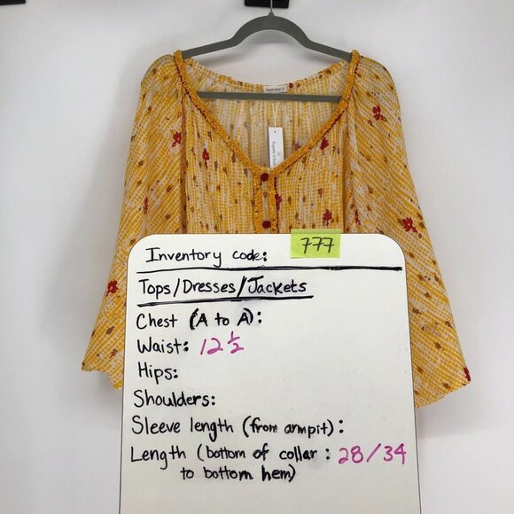 Poupette St Barth Yellow Fanciful Floral Bobo Poncho NWT Tunic/Minidress OS - Picture 14 of 16